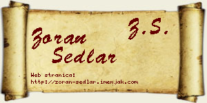 Zoran Sedlar vizit kartica